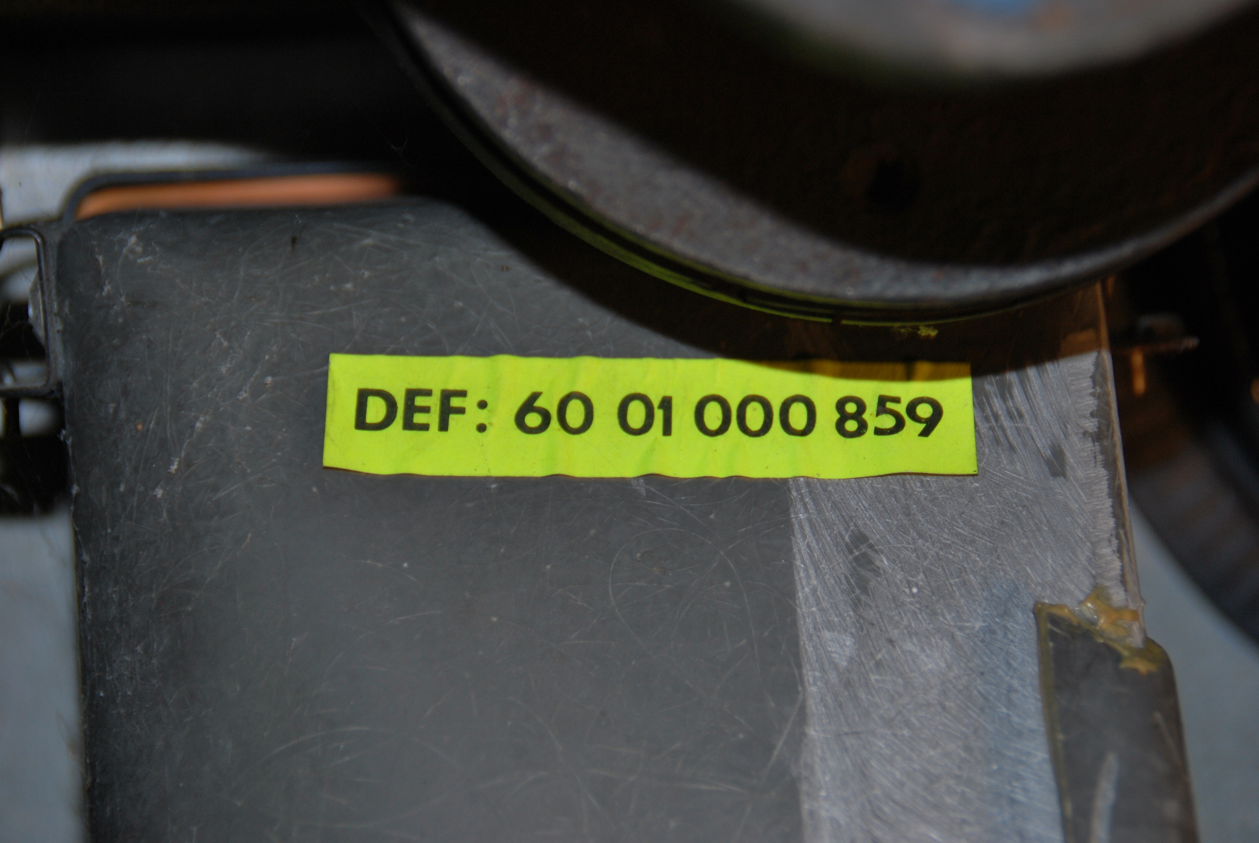 Luftfilterkasten von unten